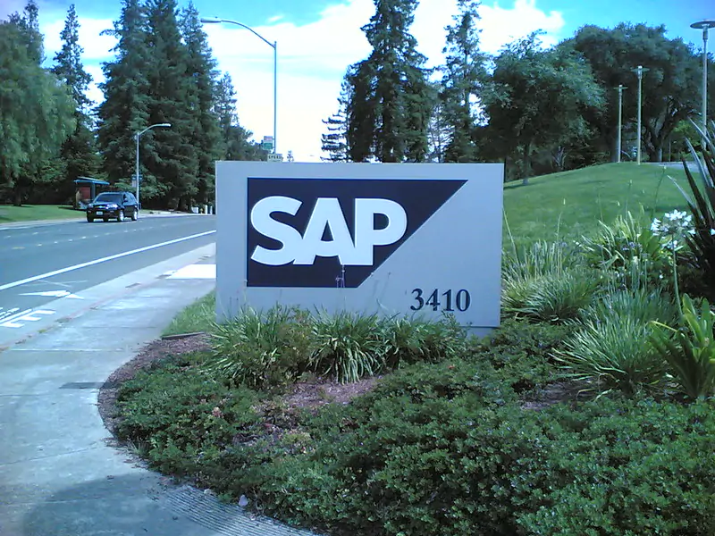 Letrero de SAP en Silicon Valley.