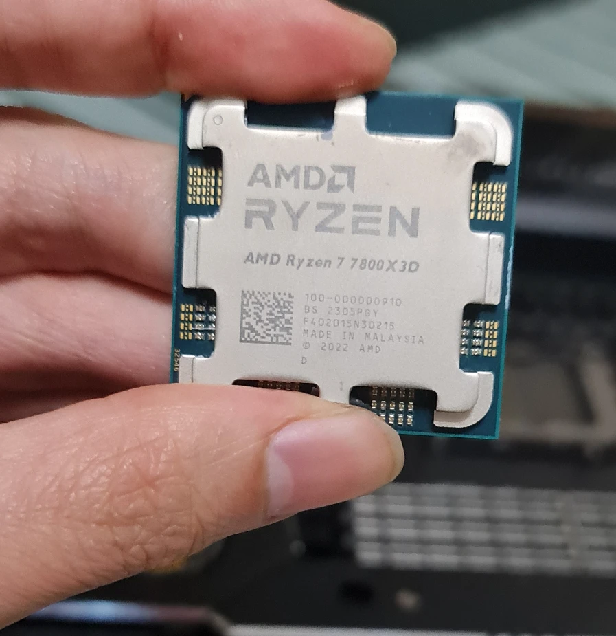 Imagen del procesador AMD Ryzen 7 7800X3D.