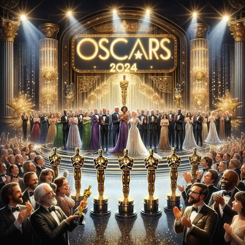 Ilustración alusiva a los ganadores de los Oscar 2024