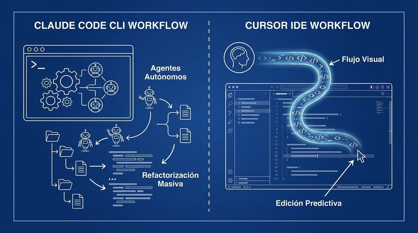 Por qué Claude domina el 'vibe coding' en 2026: Sonnet 4.5 y Opus 4.6 1 Diferencia operativa: La autonomía de la terminal (Claude Code) frente a la fluidez del editor visual (Cursor).