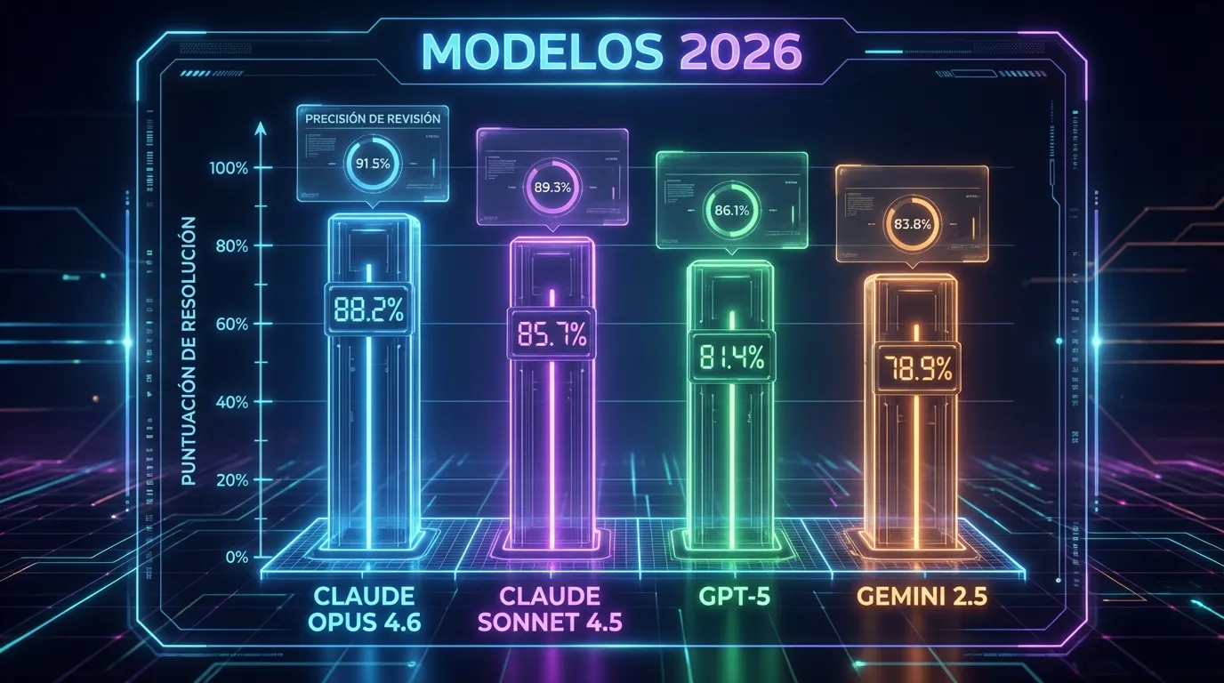 Por qué Claude domina el 'vibe coding' en 2026: Sonnet 4.5 y Opus 4.6 2 Dominio en benchmarks: Claude Opus 4.6 lidera la resolución de problemas complejos de ingeniería de software en 2026.