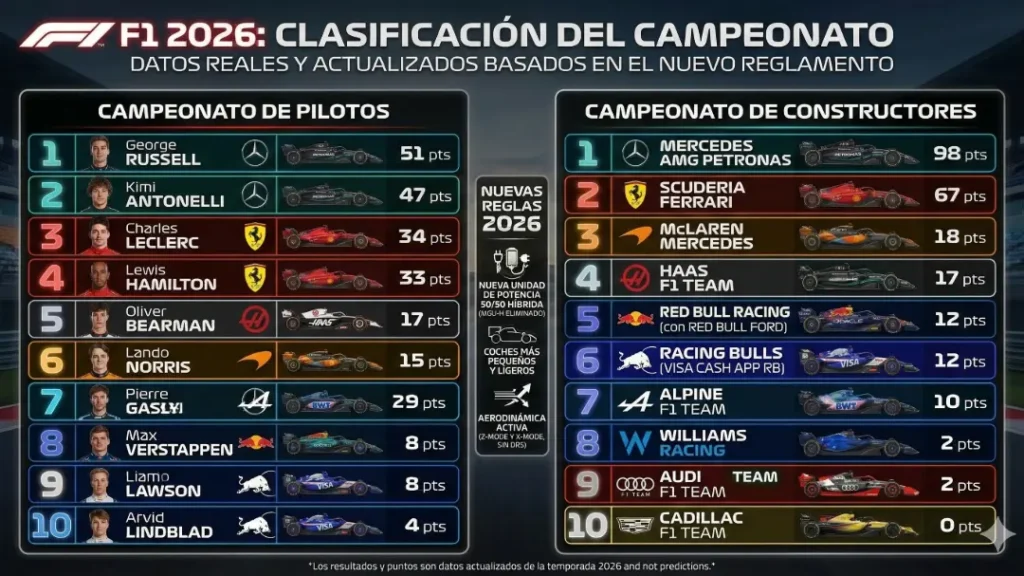 Análisis del Gran Premio de China 2026: datos por equipos 1 clasificacion f1 2026 carrera 2 16x9 1